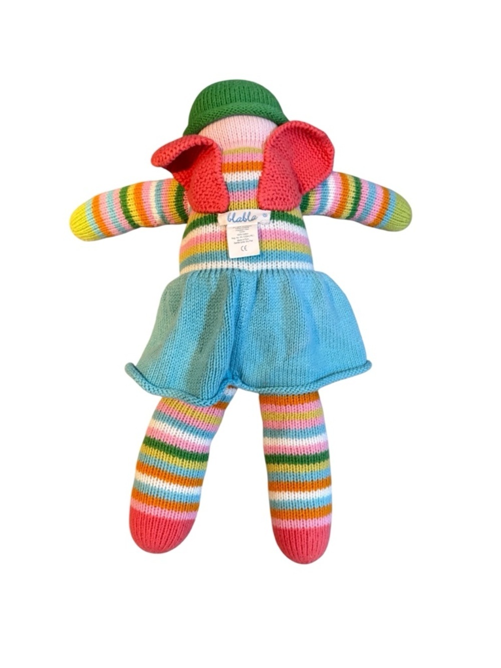 Blabla Butterfly Girl Hand Knit Cotton 18 inch colorful Doll - Picture 5 of 6